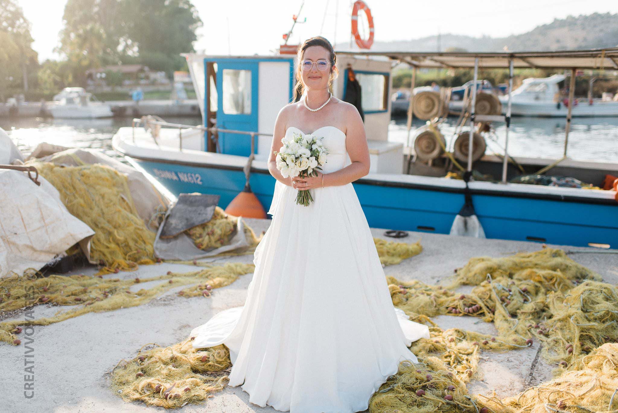 mariage en crete photo mariée 